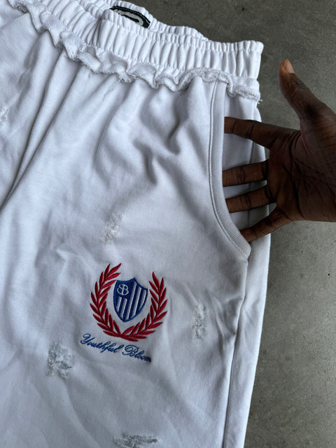 WHITE ACADAMIA SHORTS