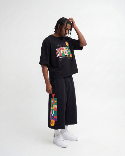 WORLD CUP FLAG BLACK SHORTS