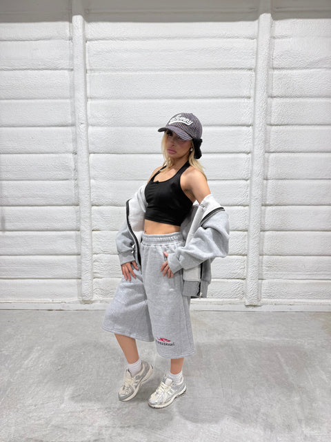 GREY YB LOGO SHORTS