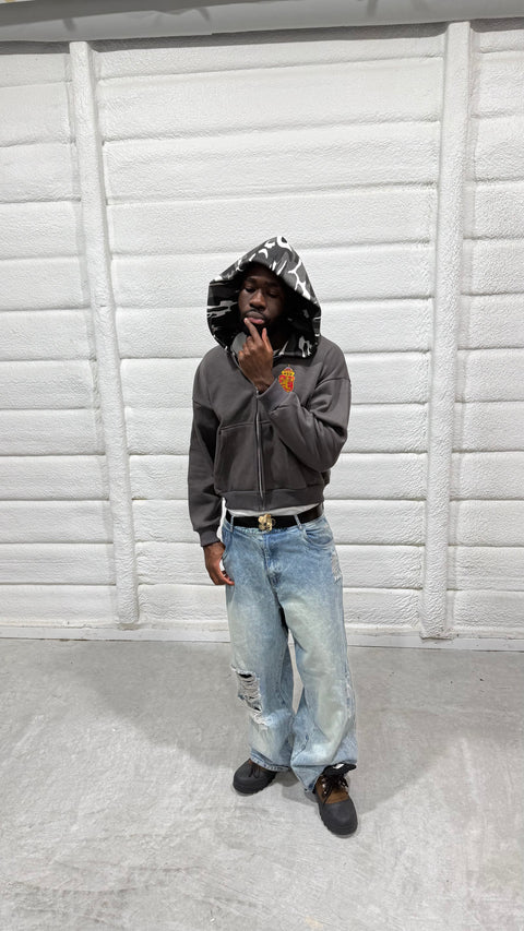 DARK GREY CAMO UB ZIPUP