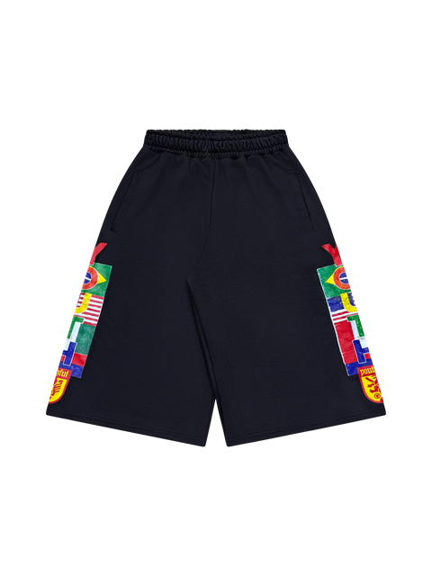 WORLD CUP FLAG BLACK SHORTS