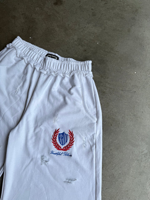WHITE ACADAMIA SHORTS
