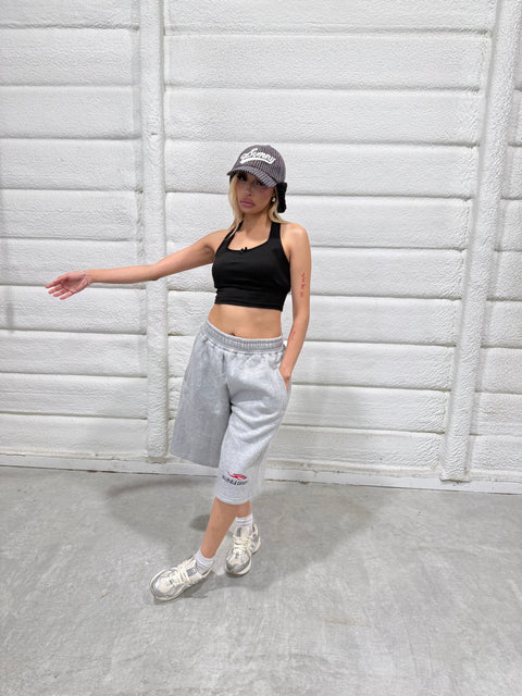 GREY YB LOGO SHORTS