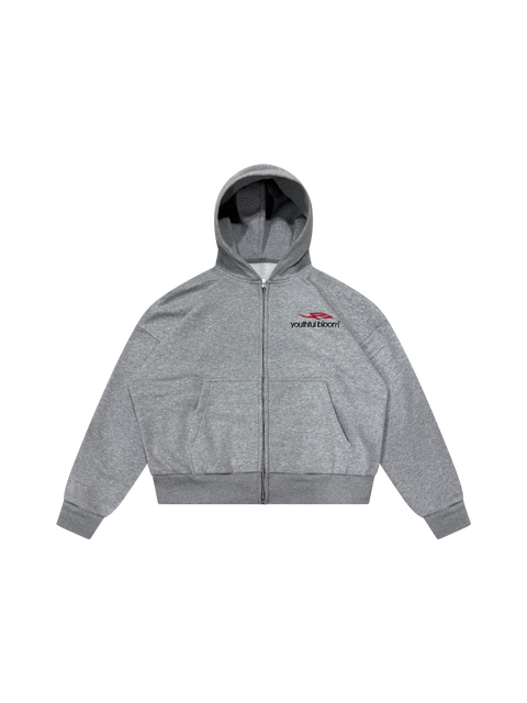 GREY YB LOGO ZIP