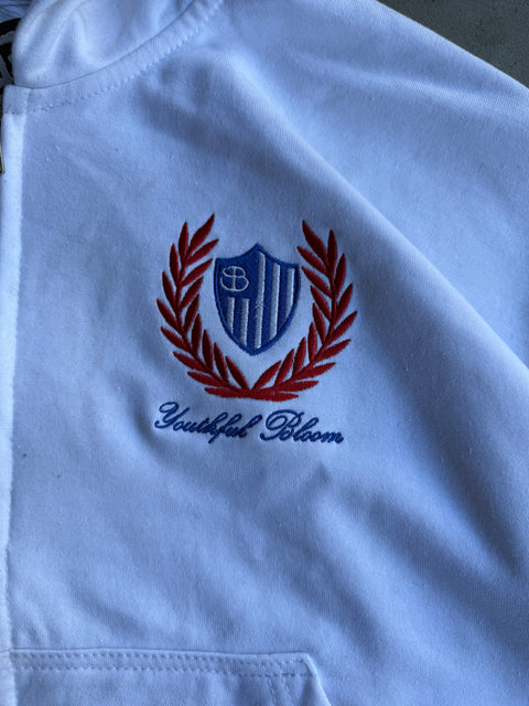 WHITE ACADAMIA ZIPUP