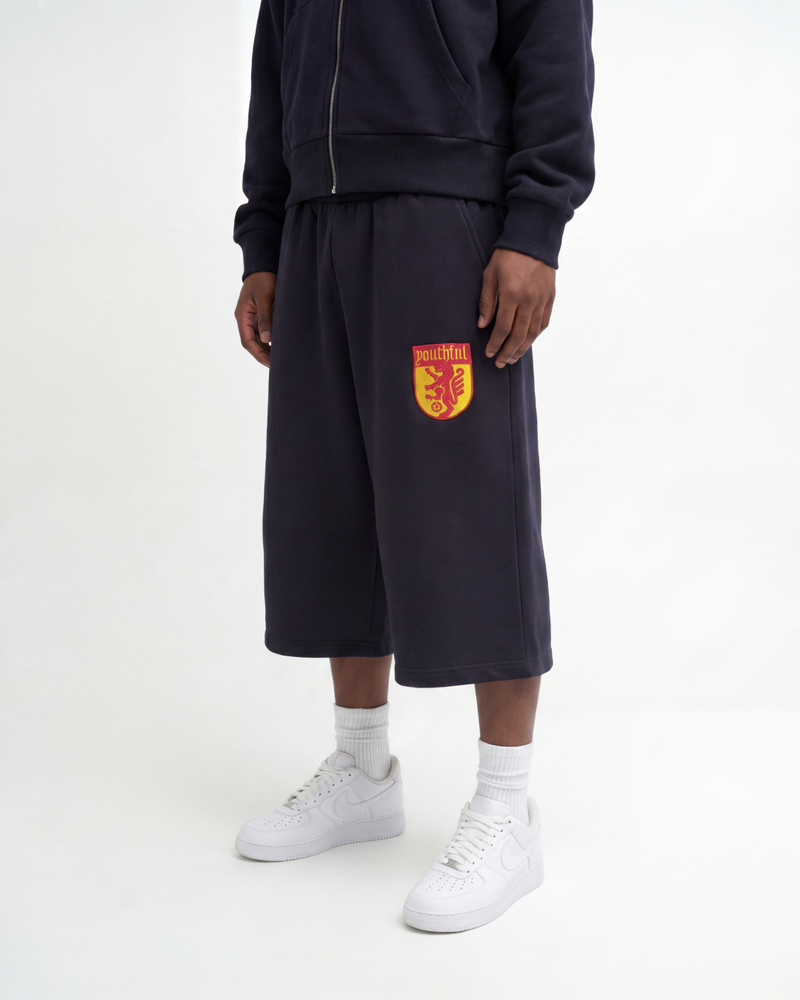 CREST LOGO BLACK SHORTS