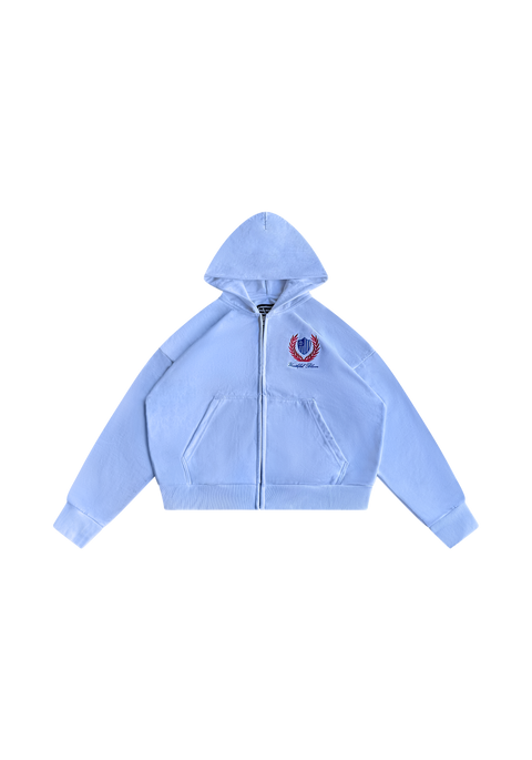 WHITE  ACADAMIA ZIPUP