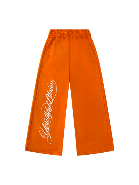 ORANGE CALLIGRAPHY PANTS