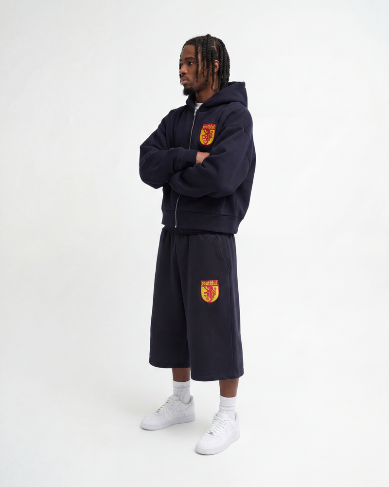 CREST LOGO BLACK ZIPUP