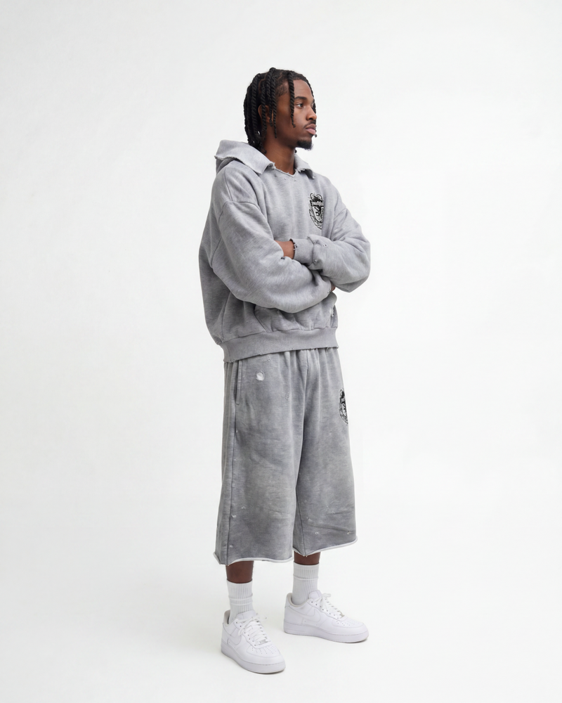 CHAMPION WASHED GREY HOODIE