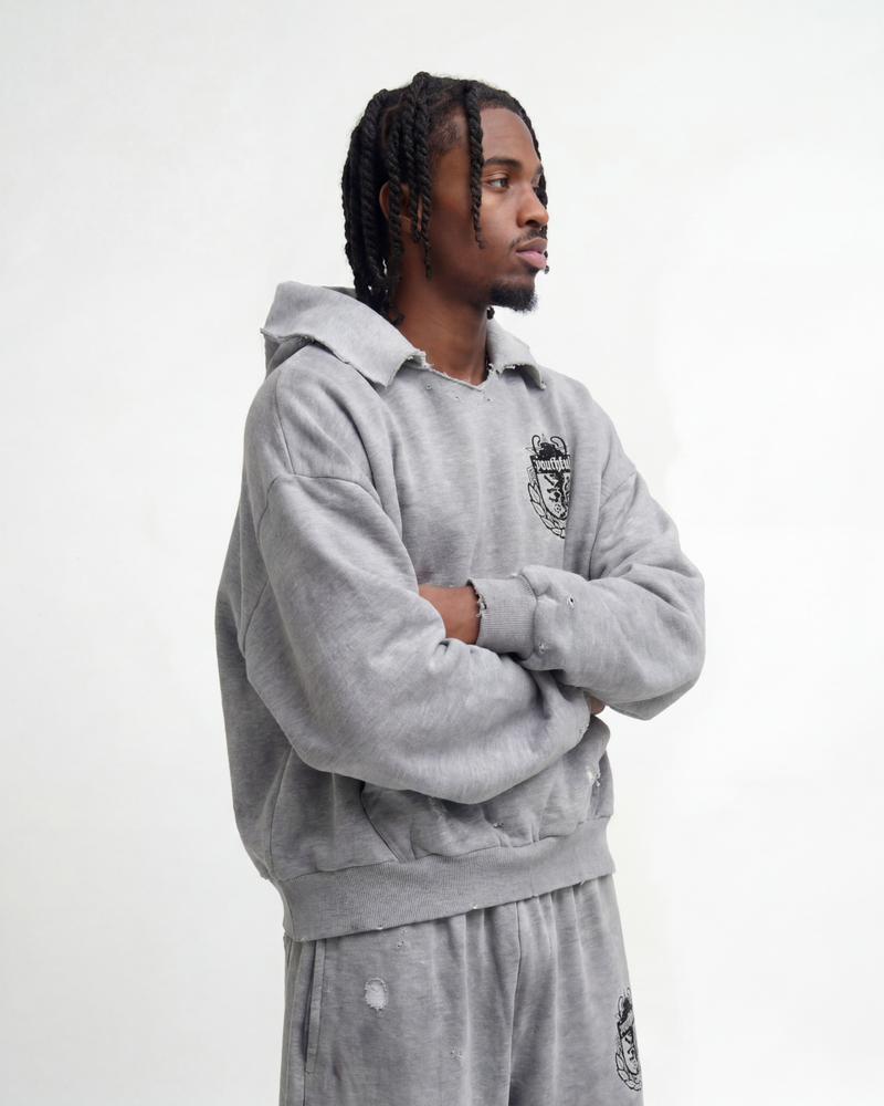 CHAMPION WASHED GREY HOODIE