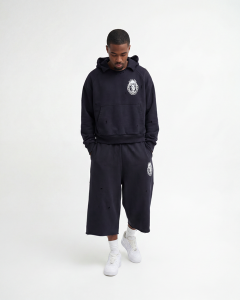 CHAMPION WASHED BLACK HOODIE