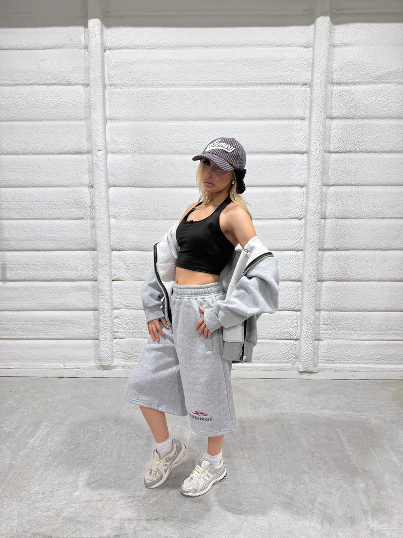 GREY YB LOGO SHORTS