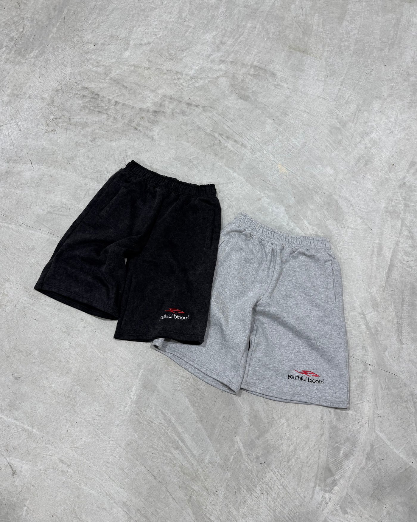 GREY YB LOGO SHORTS