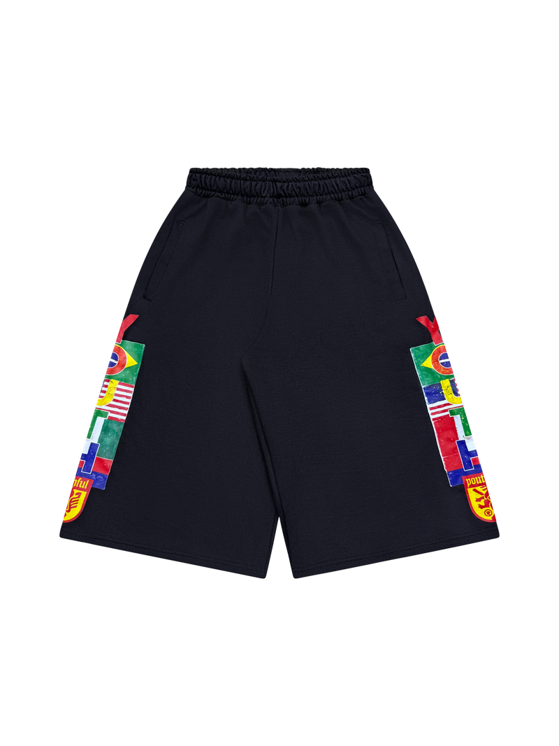 WORLD CUP FLAG BLACK SHORTS