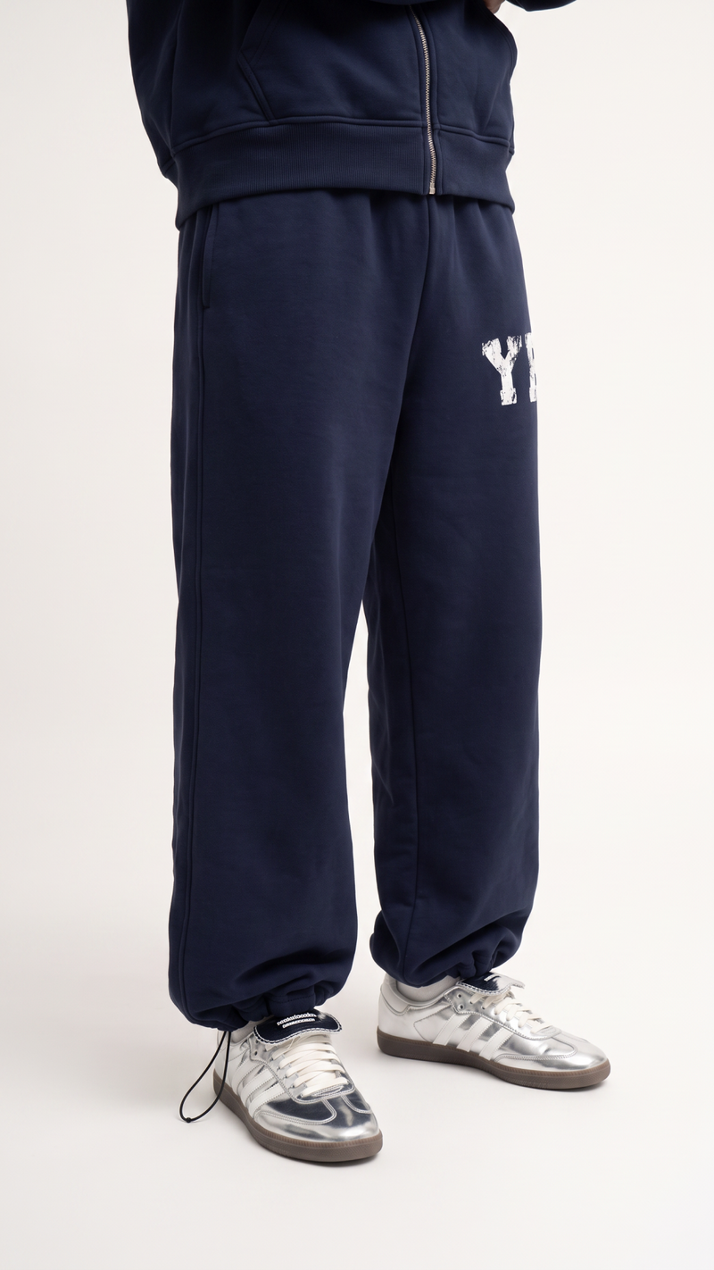 NAVY BLUE YB LOGO SWEATS