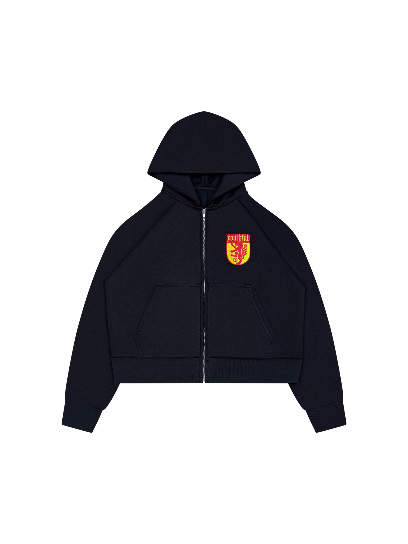 CREST LOGO BLACK ZIPUP