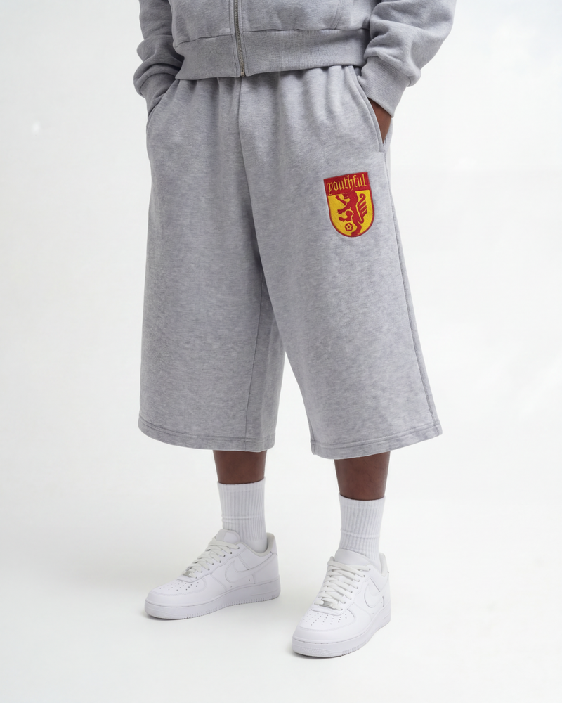 CREST LOGO GREY SHORTS