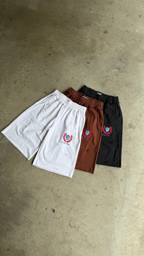 WHITE ACADAMIA SHORTS