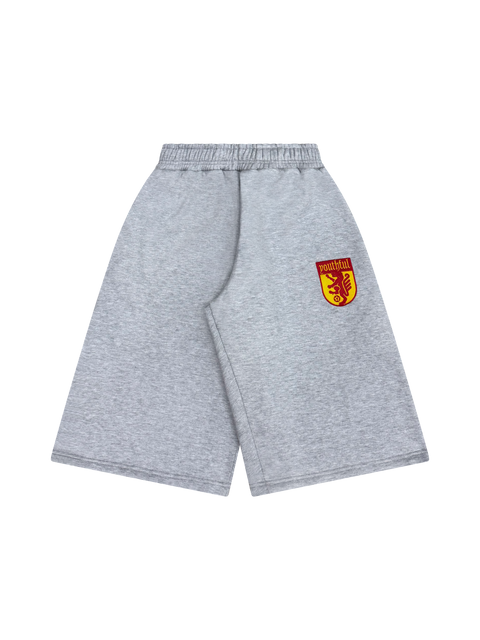CREST LOGO GREY SHORTS