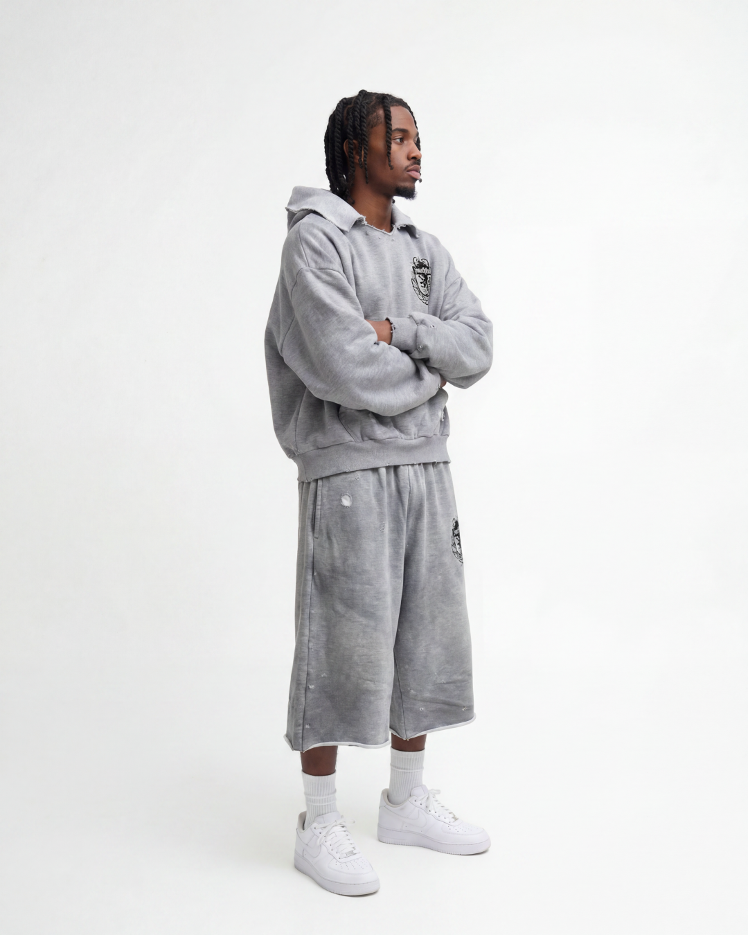 CHAMPION WASHED GREY SHORTS
