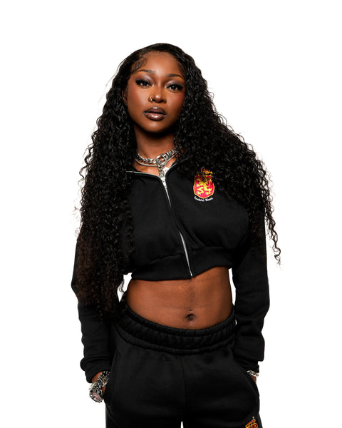 BLACK WOMENS UB ZIPUP