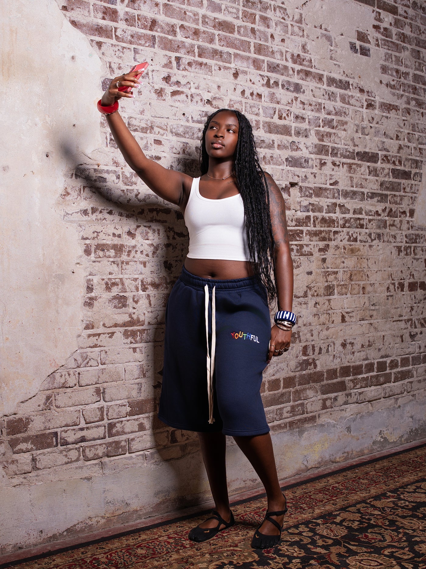 NAVY BLUE COLORFUL YOUTHFUL SHORTS