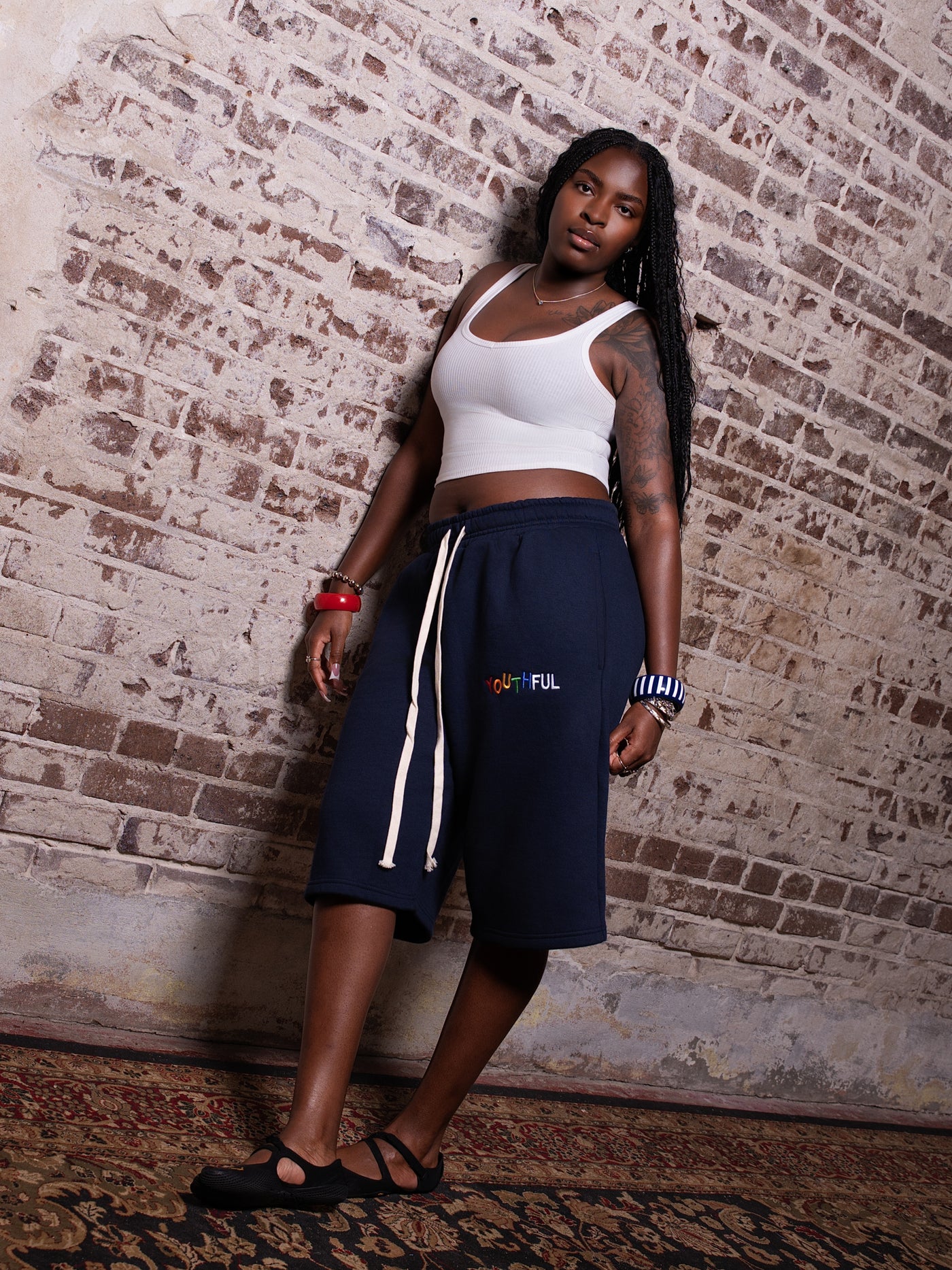 NAVY BLUE COLORFUL YOUTHFUL SHORTS