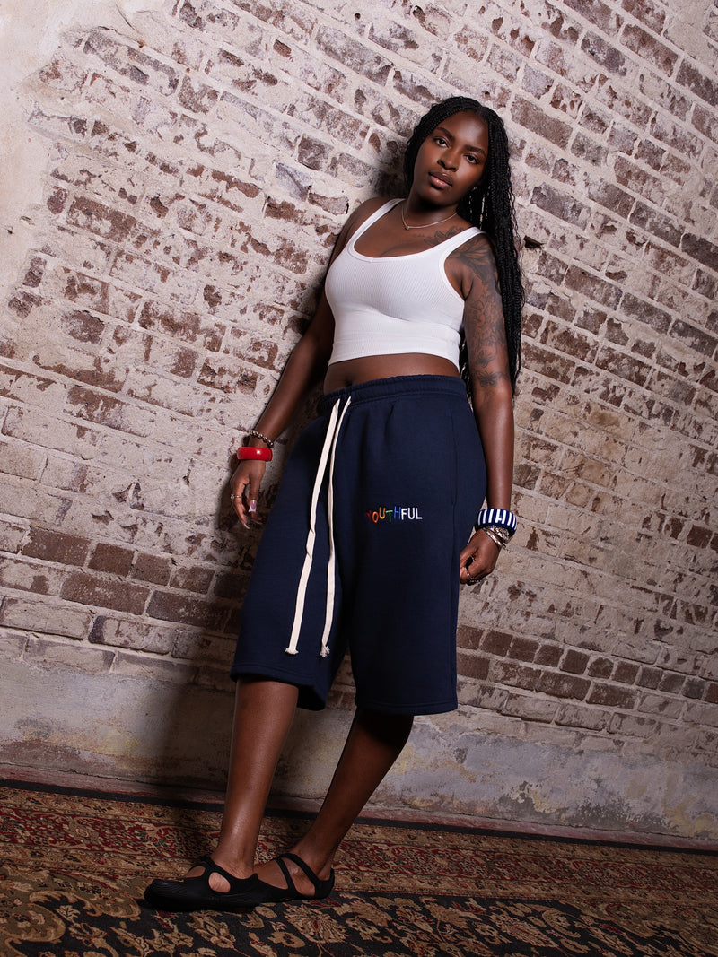 NAVY BLUE COLORFUL YOUTHFUL SHORTS