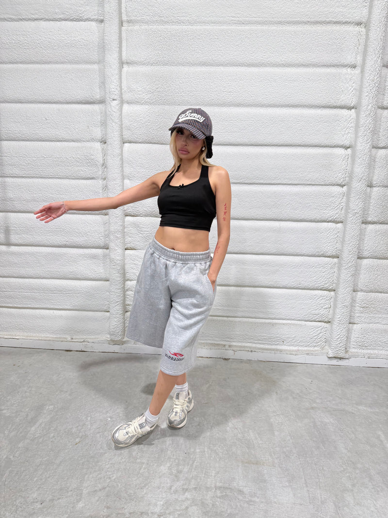 GREY YB LOGO SHORTS