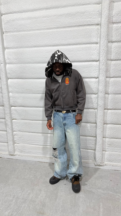 DARK GREY CAMO UB ZIPUP