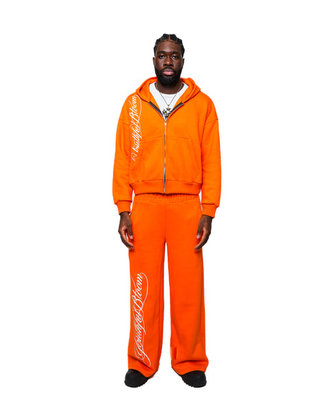 ORANGE CALLIGRAPHY PANTS