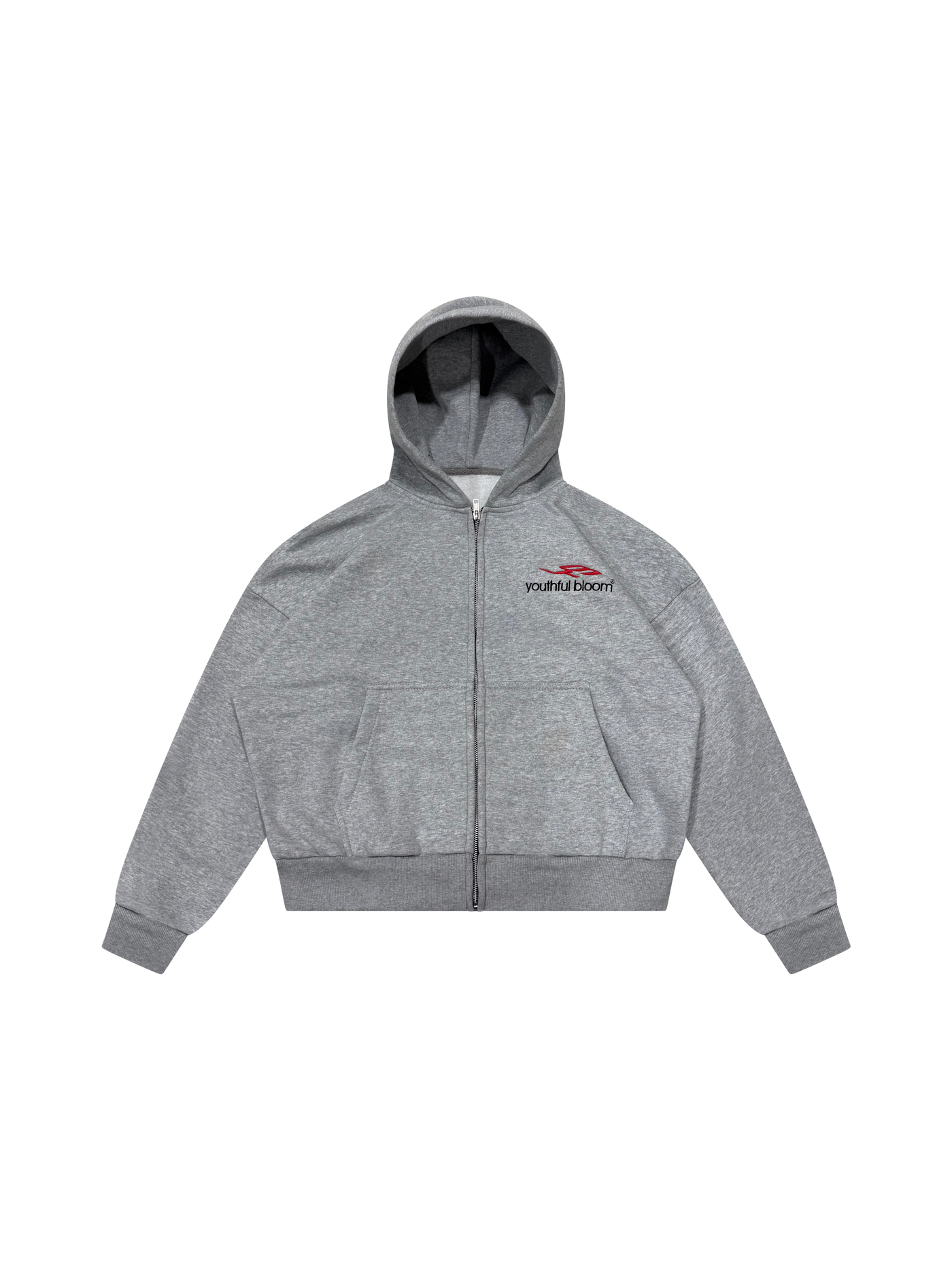 GREY YB LOGO ZIP