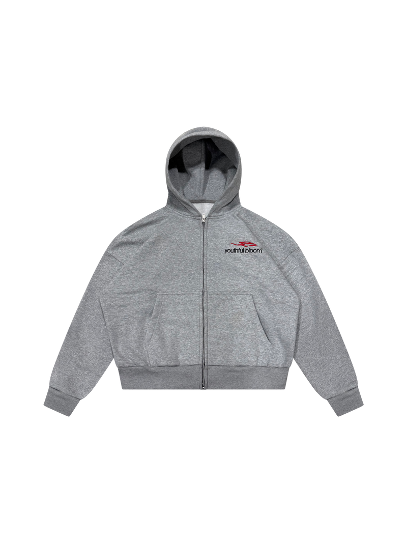 GREY YB LOGO ZIP