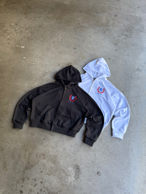 BLACK ACADAMIA ZIPUP