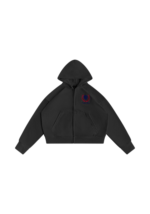 BLACK ACADAMIA ZIPUP