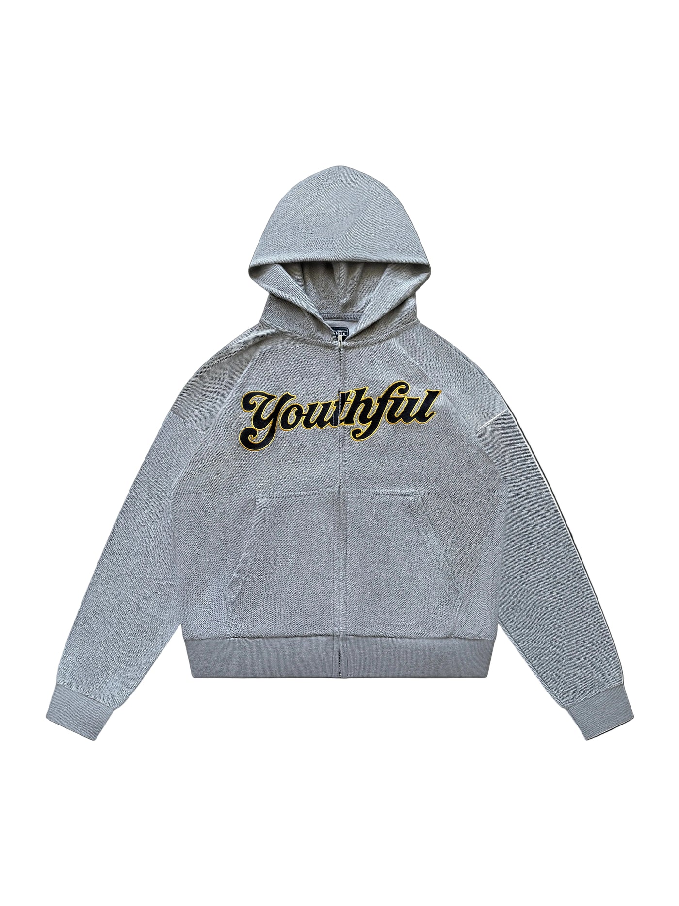 GREY REVERSE TERRY YOUTHFUL ZIPUP