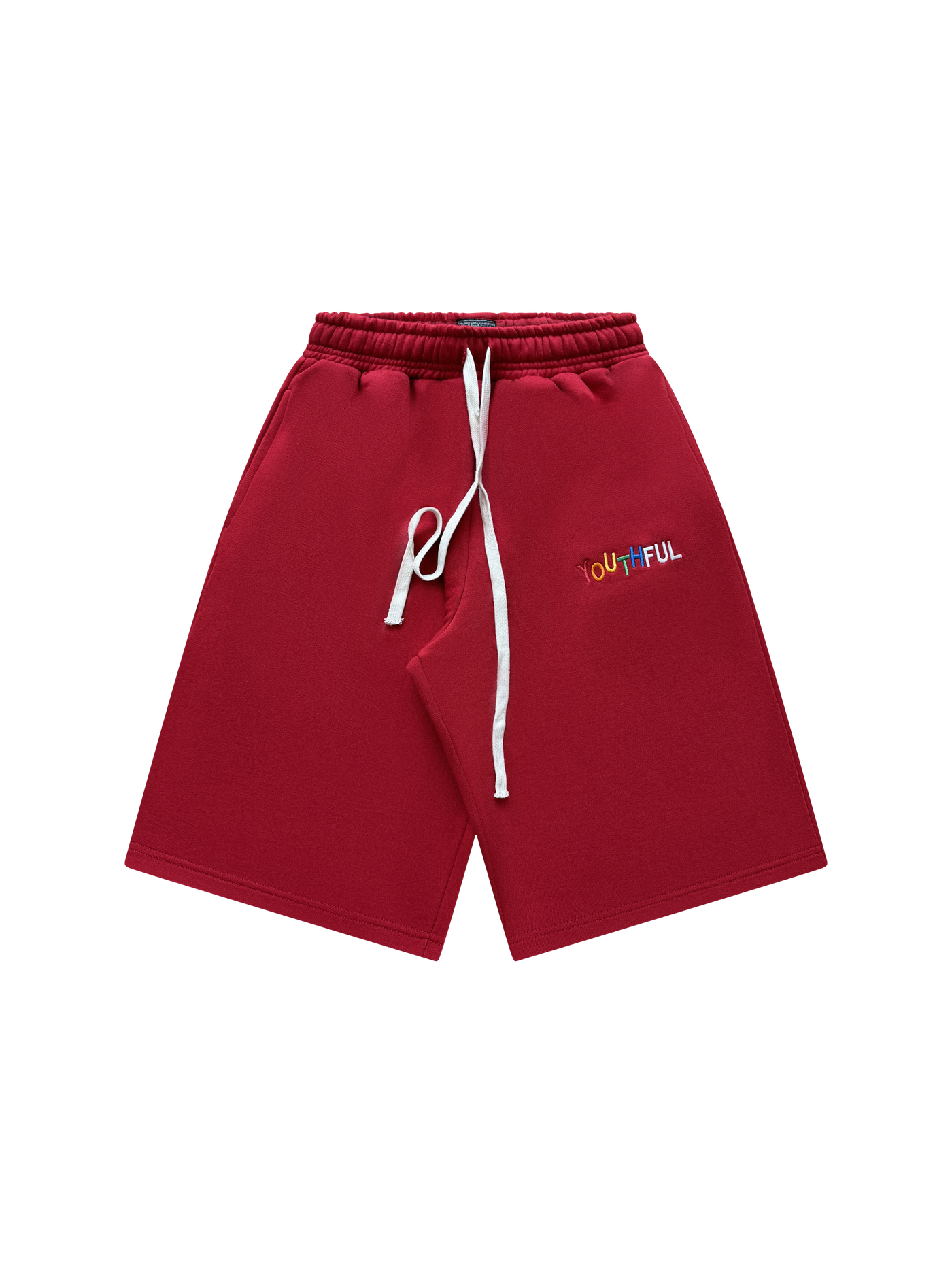 RED COLORFUL YOUTHFUL SHORTS